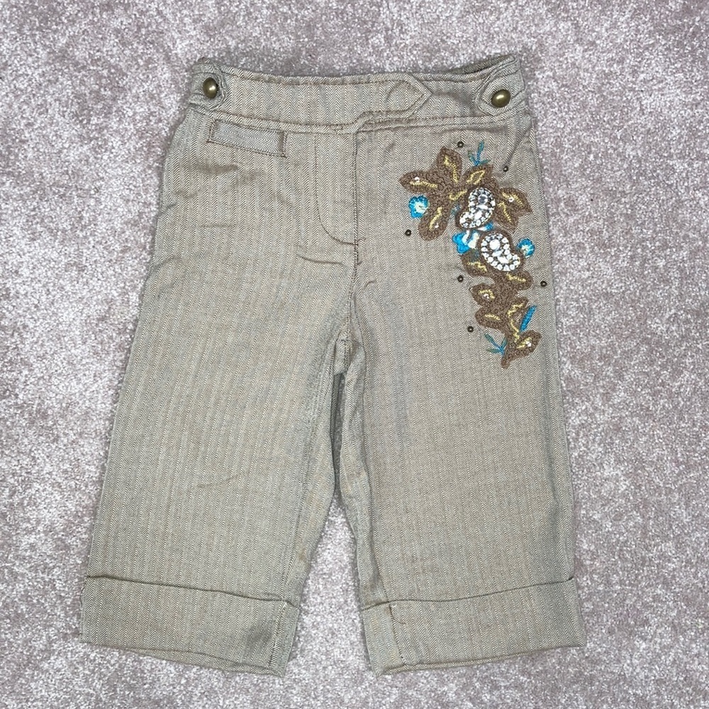 Mark Kate and Ashley herringbone embroidered Capri size 6
